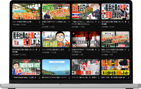 YouTube動画の一覧イメージ